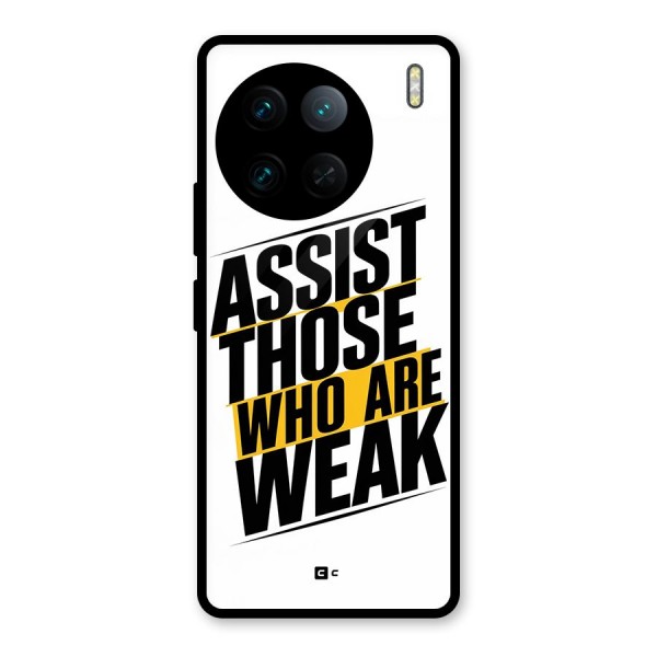 Assist Weak Glass Back Case for Vivo X90 Pro