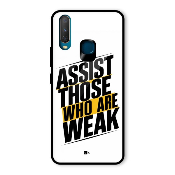 Assist Weak Glass Back Case for Vivo Y12