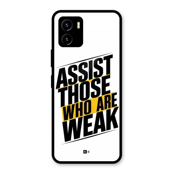 Assist Weak Glass Back Case for Vivo Y15s