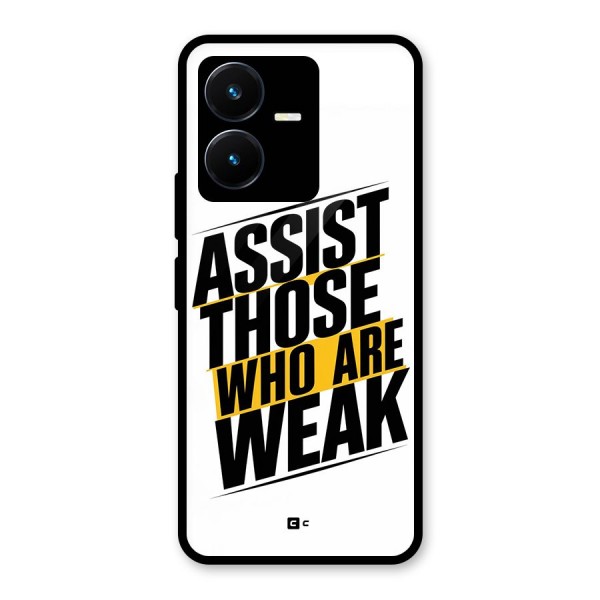 Assist Weak Glass Back Case for Vivo Y22