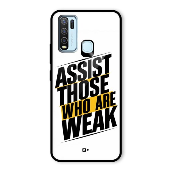 Assist Weak Glass Back Case for Vivo Y30