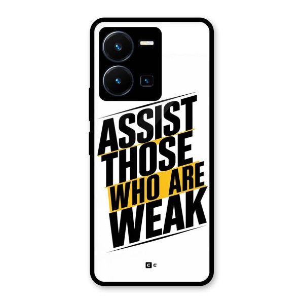 Assist Weak Glass Back Case for Vivo Y35