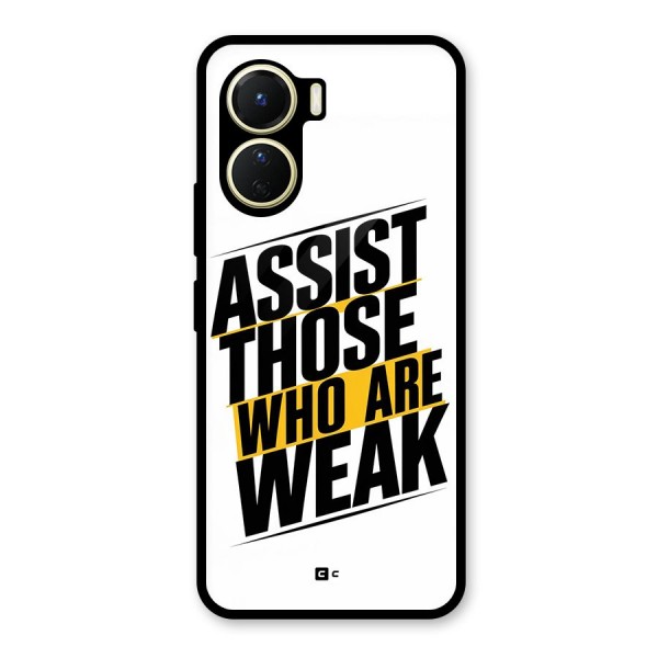 Assist Weak Glass Back Case for Vivo Y56