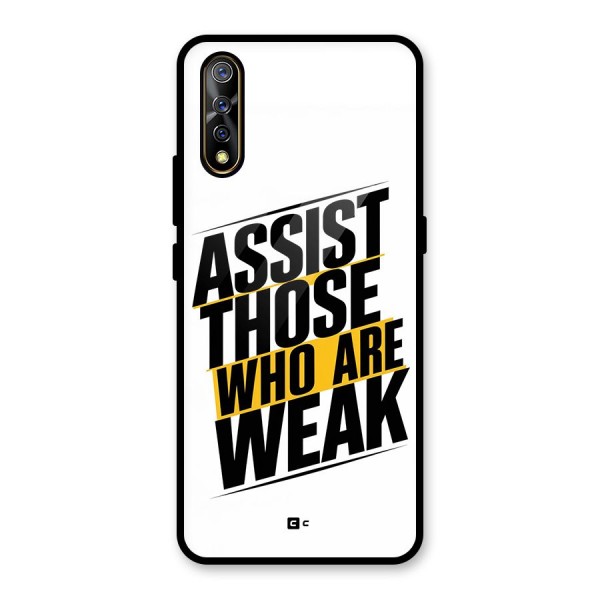 Assist Weak Glass Back Case for Vivo Z1x