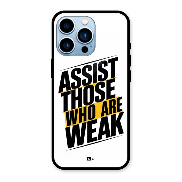 Assist Weak Glass Back Case for iPhone 13 Pro