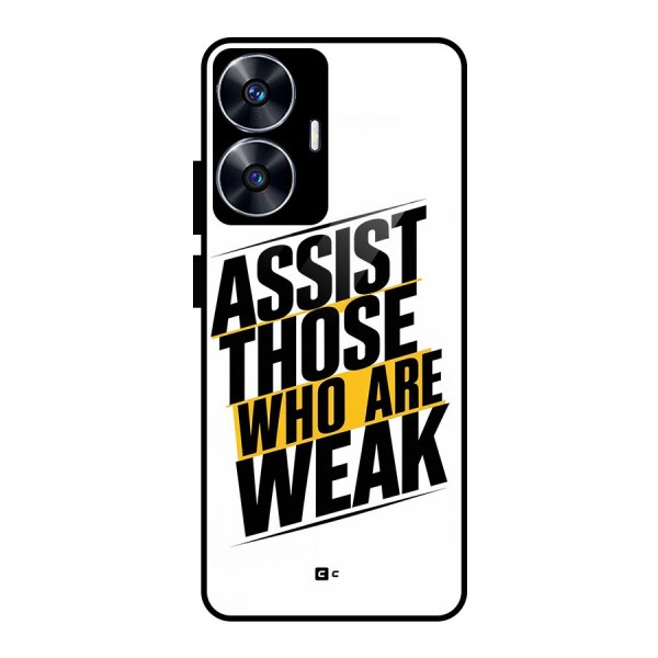 Assist Weak Glass Back Case for realme C55