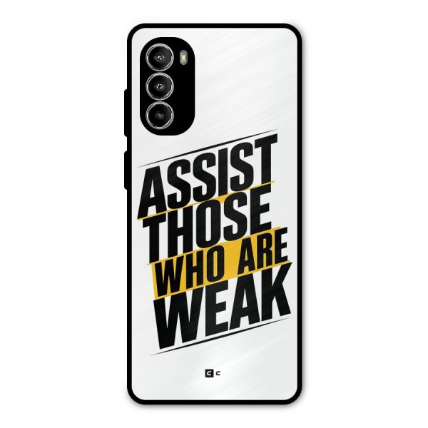 Assist Weak Metal Back Case for Moto G52