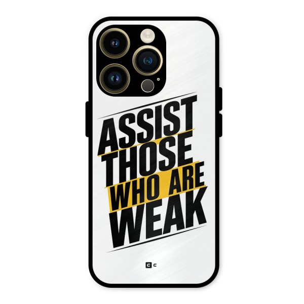 Assist Weak Metal Back Case for iPhone 14 Pro