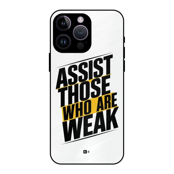 Assist Weak Metal Back Case for iPhone 14 Pro Max