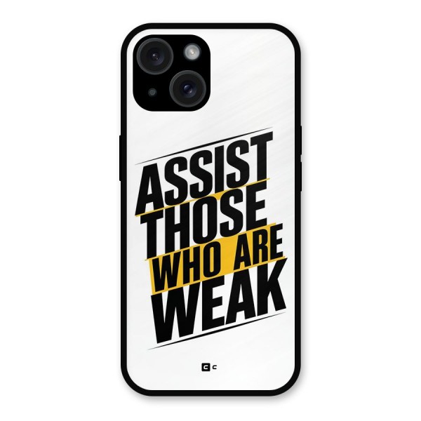 Assist Weak Metal Back Case for iPhone 15