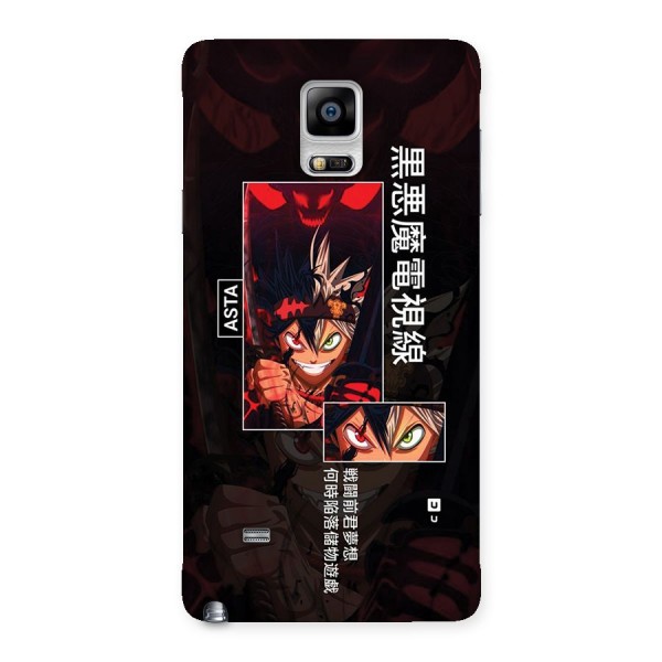 Asta Black Clover Back Case for Galaxy Note 4