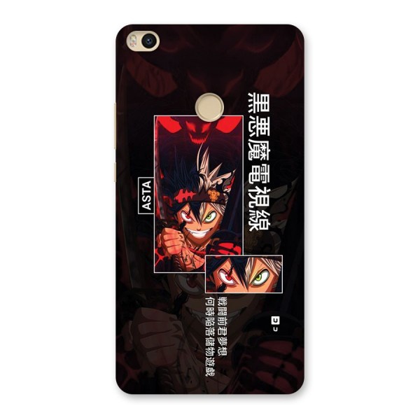 Asta Black Clover Back Case for Mi Max 2