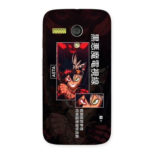 Asta Black Clover Back Case for Moto G