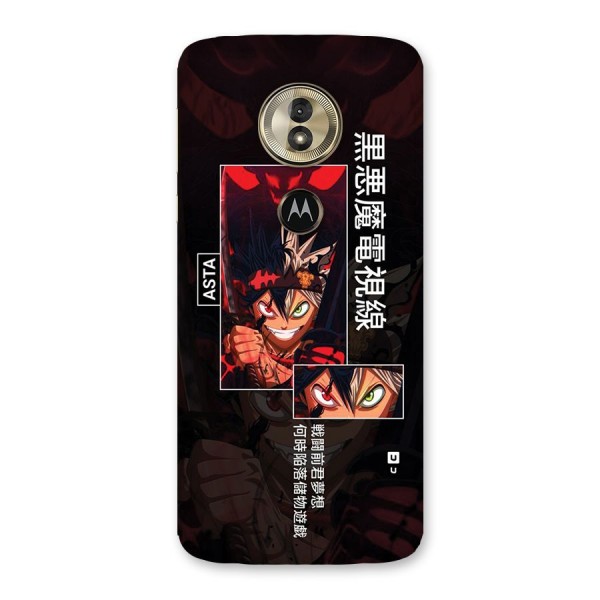 Asta Black Clover Back Case for Moto G6 Play