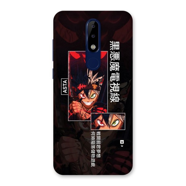 Asta Black Clover Back Case for Nokia 5.1 Plus