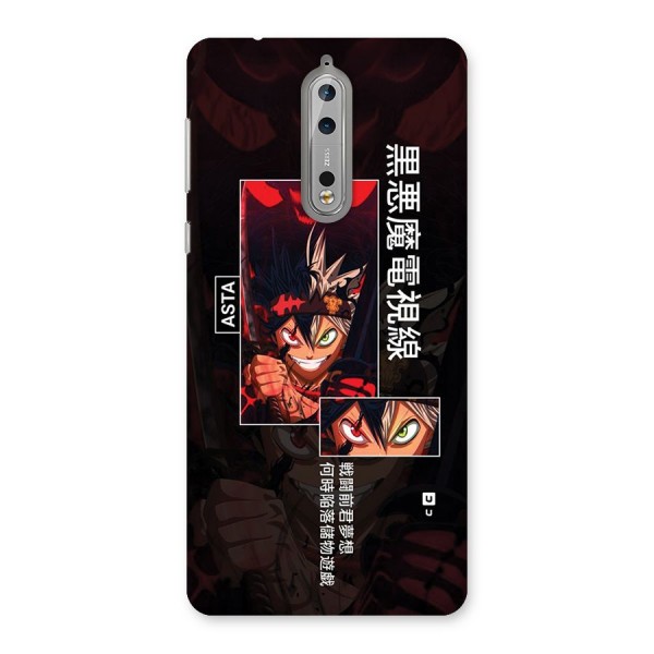 Asta Black Clover Back Case for Nokia 8