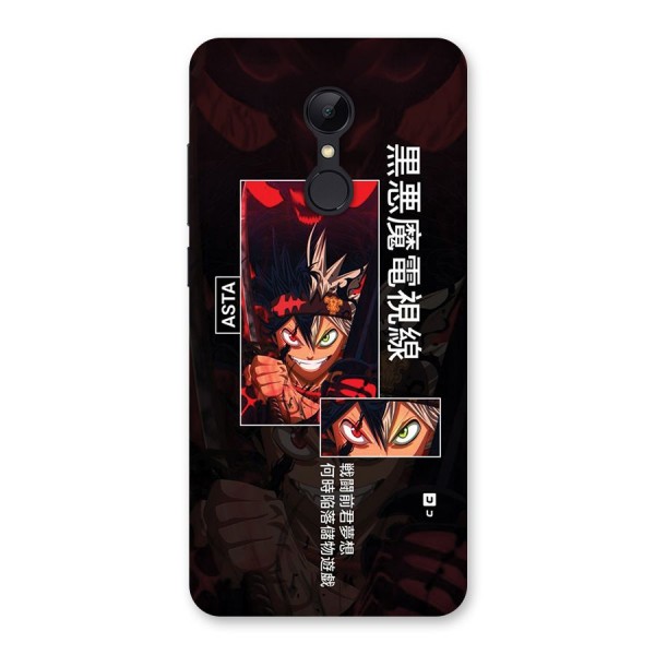 Asta Black Clover Back Case for Redmi 5