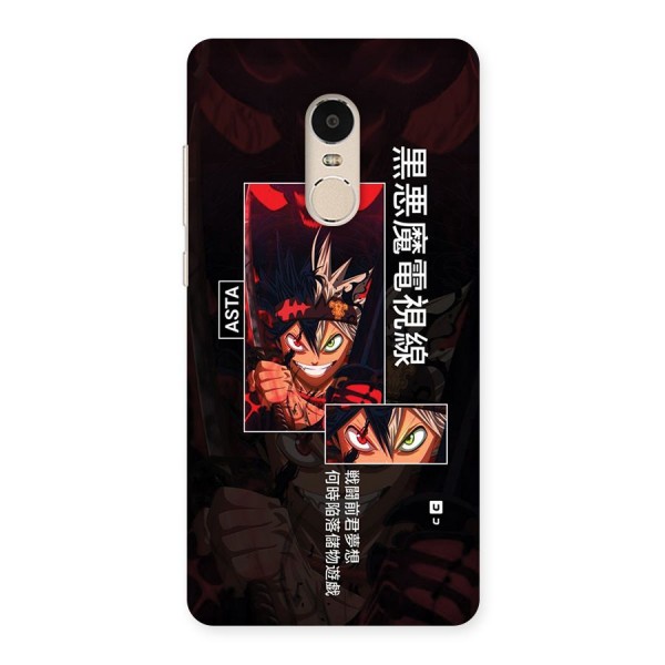 Asta Black Clover Back Case for Redmi Note 4