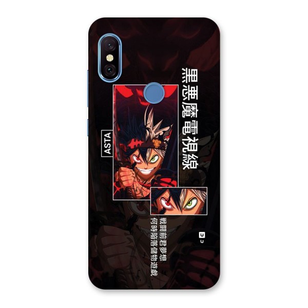 Asta Black Clover Back Case for Redmi Note 6 Pro