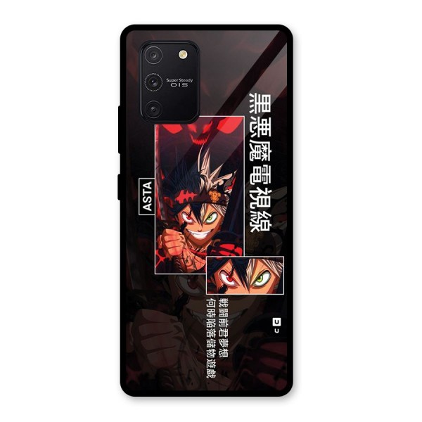 Asta Black Clover Glass Back Case for Galaxy S10 Lite