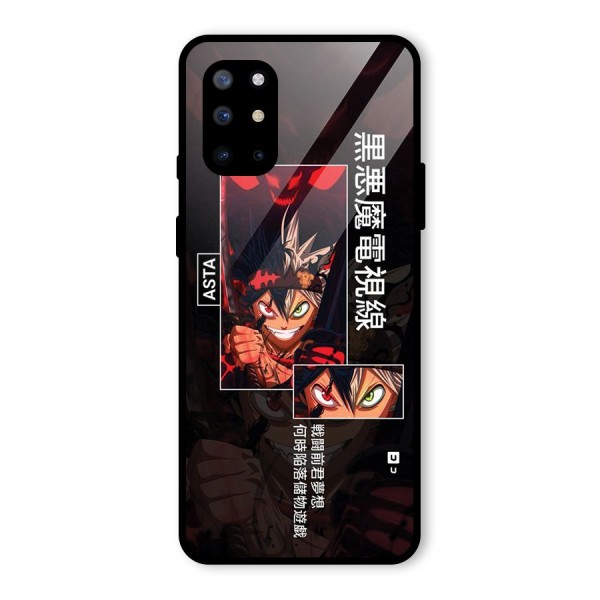 Asta Black Clover Glass Back Case for OnePlus 8T