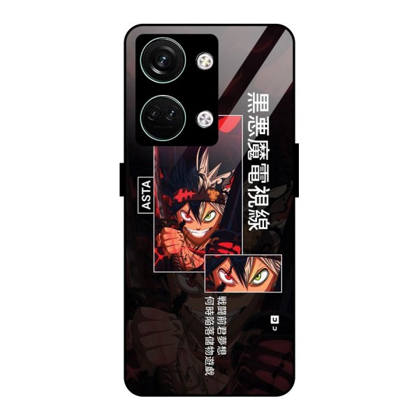 Asta Black Clover Glass Back Case for Oneplus Nord 3