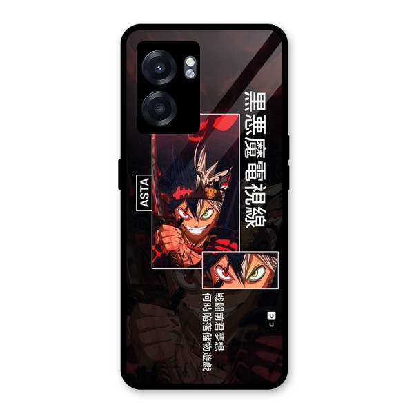 Asta Black Clover Glass Back Case for Oppo K10 (5G)