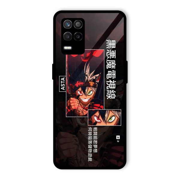 Asta Black Clover Glass Back Case for Realme 9 5G