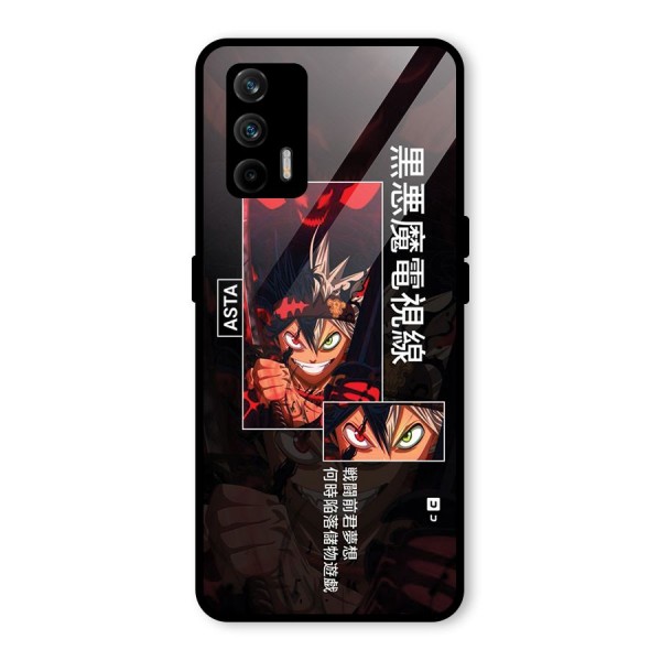 Asta Black Clover Glass Back Case for Realme GT 5G