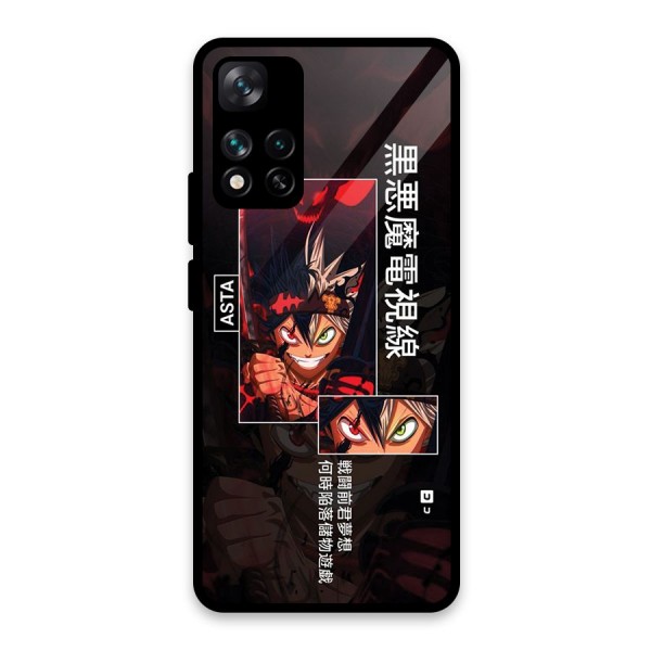 Asta Black Clover Glass Back Case for Xiaomi 11i 5G