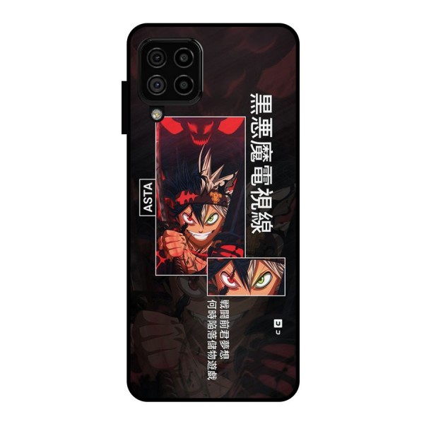 Asta Black Clover Metal Back Case for Galaxy A22 4G