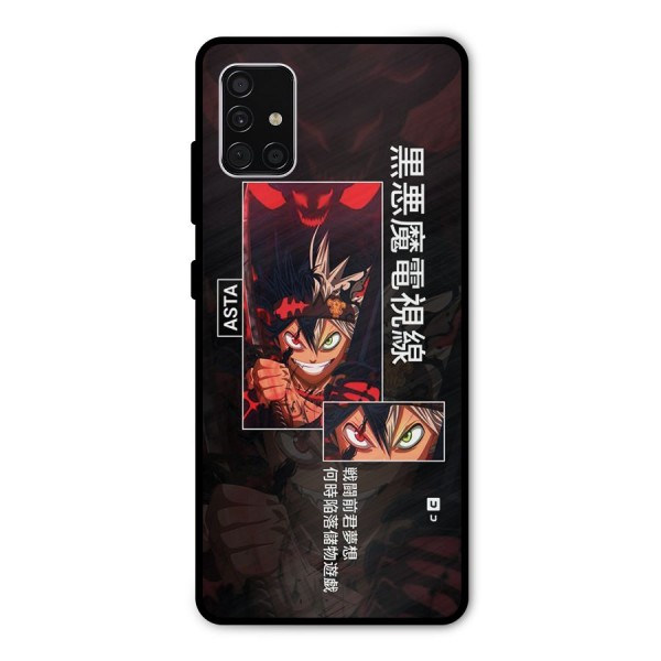 Asta Black Clover Metal Back Case for Galaxy A51