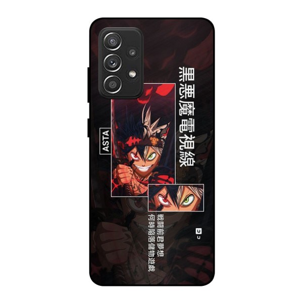 Asta Black Clover Metal Back Case for Galaxy A52