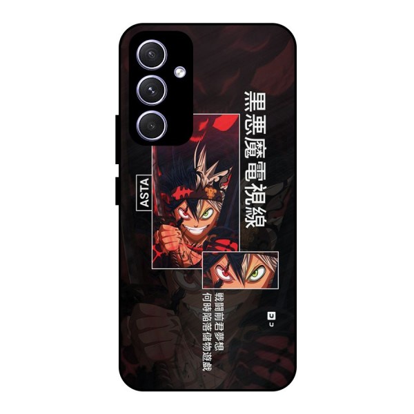 Asta Black Clover Metal Back Case for Galaxy A54