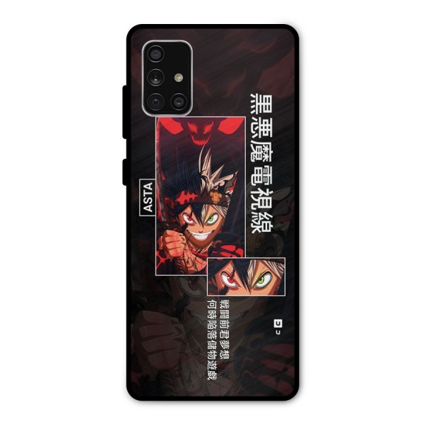 Asta Black Clover Metal Back Case for Galaxy A71