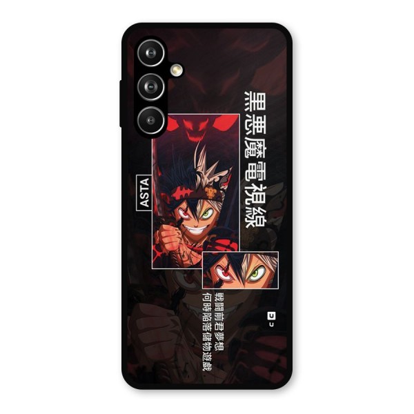 Asta Black Clover Metal Back Case for Galaxy F54