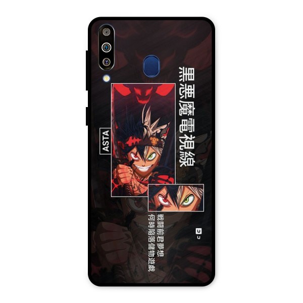 Asta Black Clover Metal Back Case for Galaxy M30