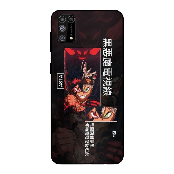 Asta Black Clover Metal Back Case for Galaxy M31