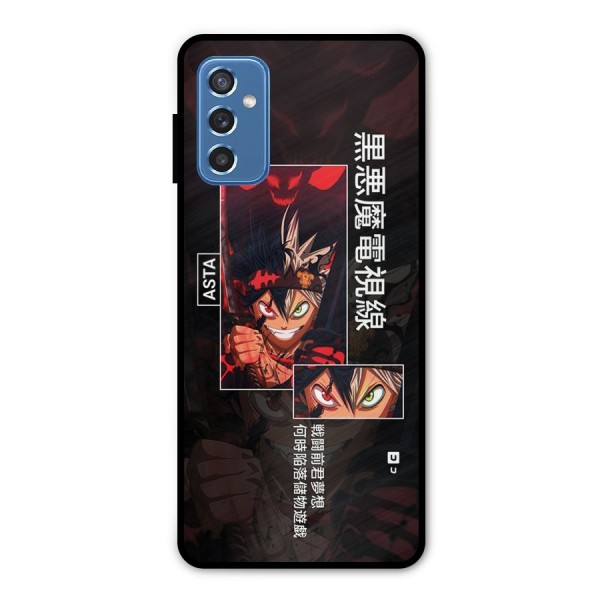 Asta Black Clover Metal Back Case for Galaxy M52 5G