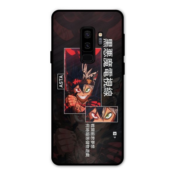 Asta Black Clover Metal Back Case for Galaxy S9 Plus