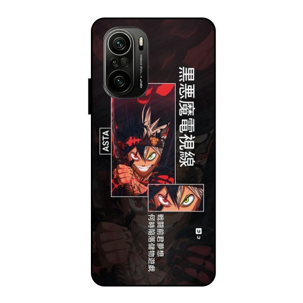 Asta Black Clover Metal Back Case for Mi 11x