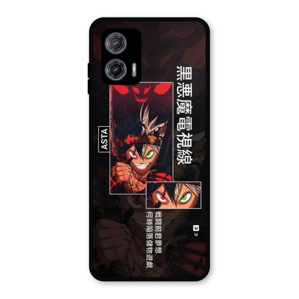 Asta Black Clover Metal Back Case for Moto G73