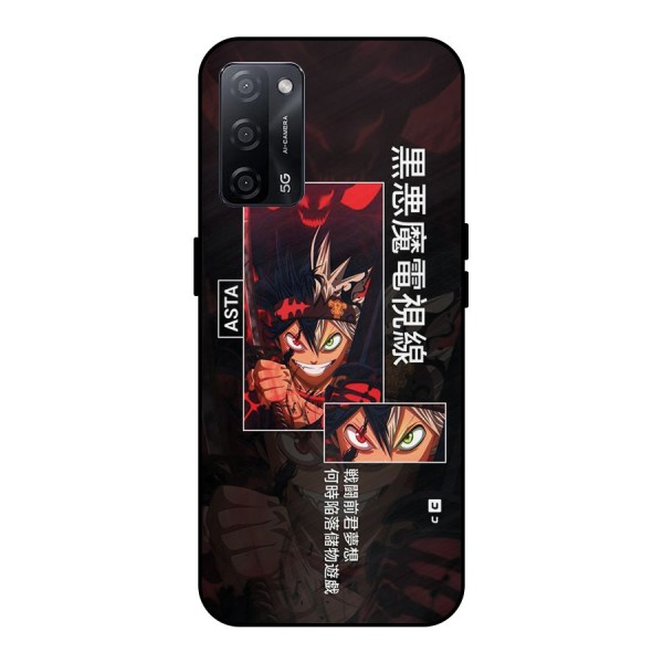 Asta Black Clover Metal Back Case for Oppo A53s 5G