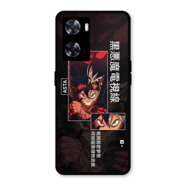 Asta Black Clover Metal Back Case for Oppo A57 2022