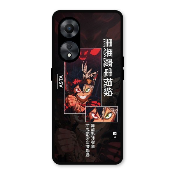 Asta Black Clover Metal Back Case for Oppo A78