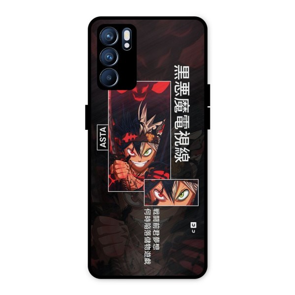 Asta Black Clover Metal Back Case for Oppo Reno6 5G