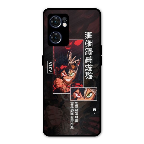 Asta Black Clover Metal Back Case for Oppo Reno7 5G