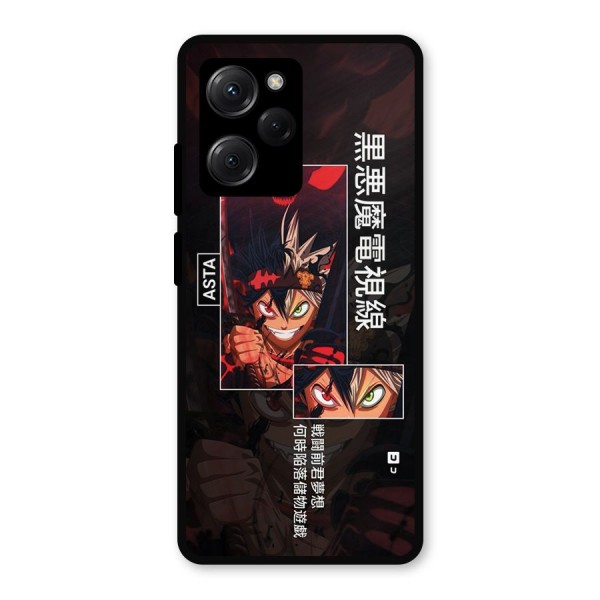 Asta Black Clover Metal Back Case for Poco X5 Pro