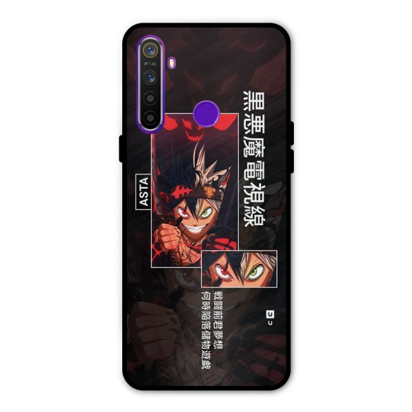 Asta Black Clover Metal Back Case for Realme 5i