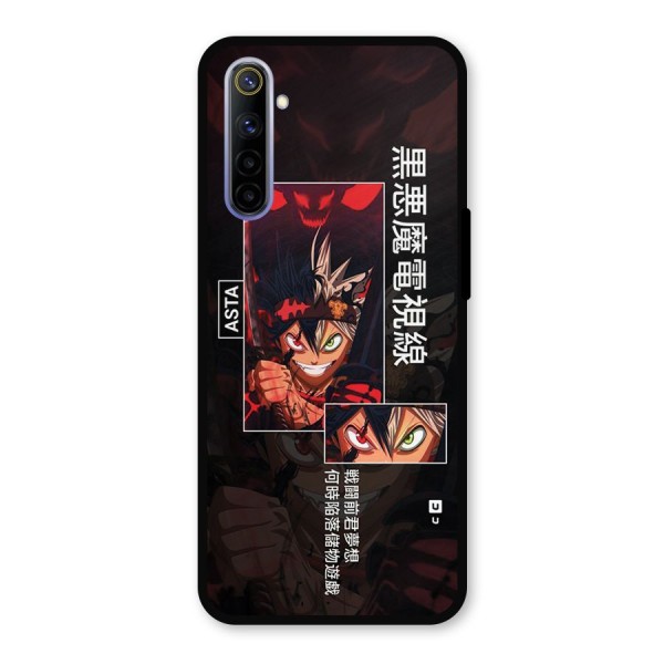 Asta Black Clover Metal Back Case for Realme 6